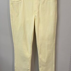 Uniqlo extra stretch cropped jean legging pant yellow